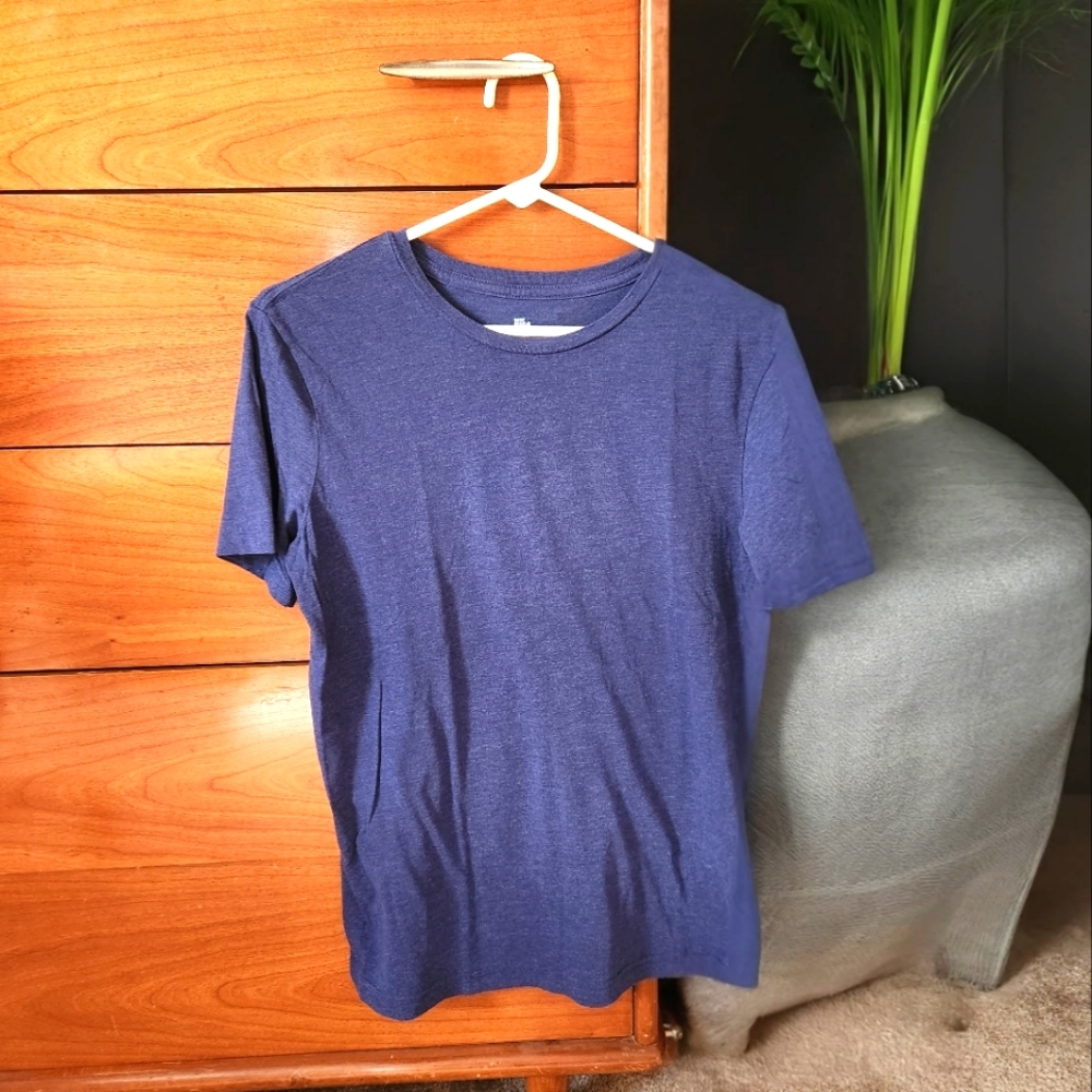 Men's H&M Blue Basic Crew Neck T-shirt (M)